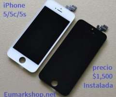 PANTALLA Iphone 4/4s/5/5c/5s $1500 instalada --EUMARKu2014